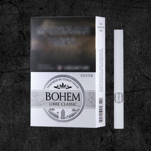 Сигариллы Бохем Либре Классик Сильвер Кинг Сайз (Bohem Libre Classic Silver King Size) Сигариллы классические крепостью 3 мг , формата Кинг Сайз
